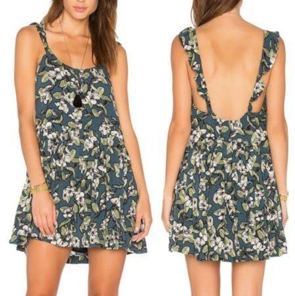 New FREE PEOPLE Dear You Mini Floral Dress - Picture 1 of 10